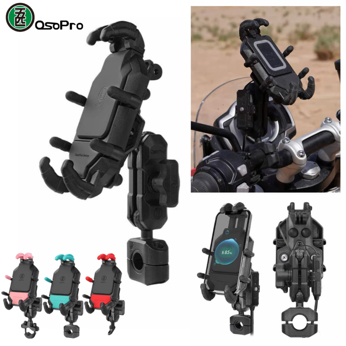 GIÁ ĐỠ ĐIỆN THOẠI OSOPRO BẠCH TUỘT CHÍNH HÃNG (CHÂN GHI ĐÔNG NHỎ - CHỐNG RUNG)