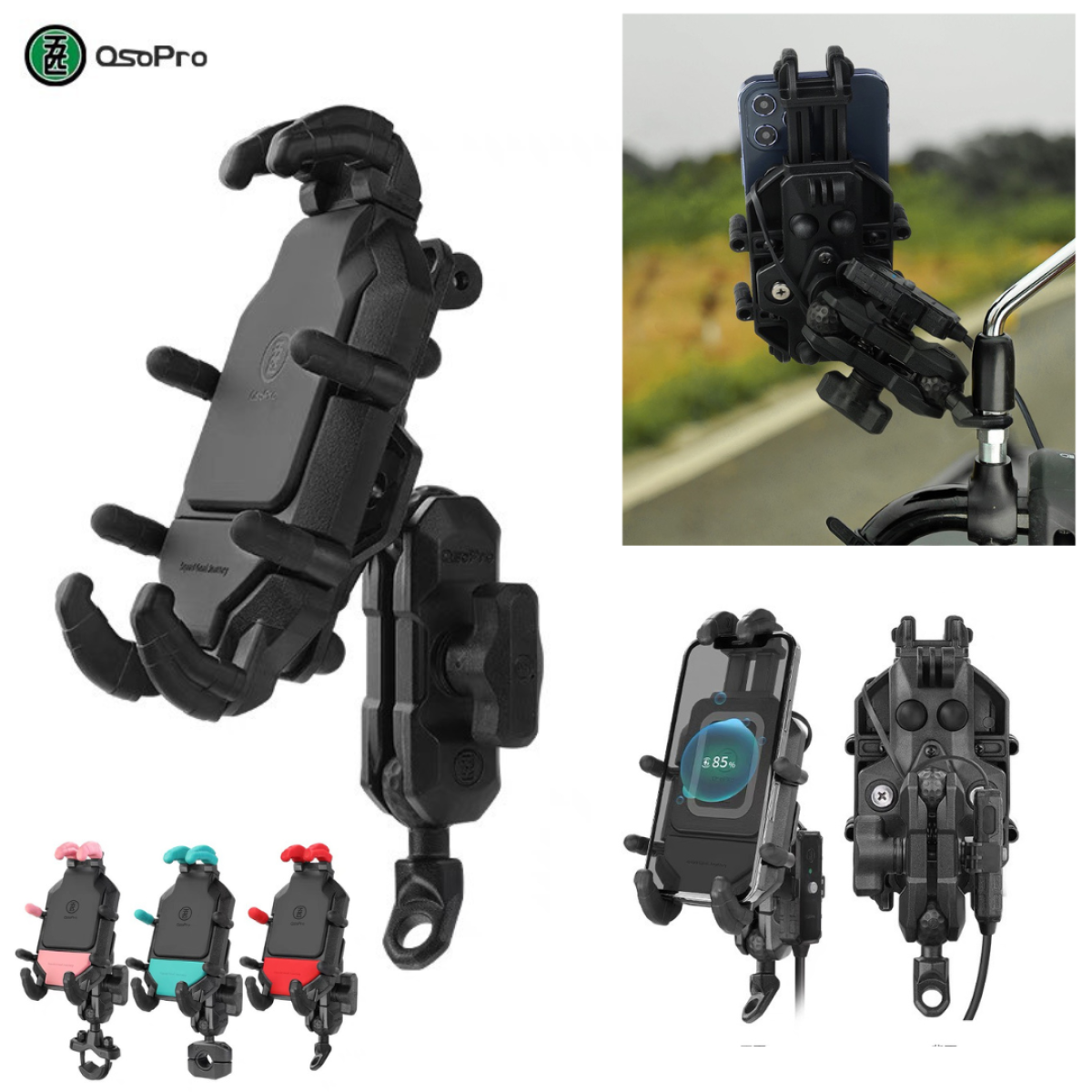 GIÁ ĐỠ ĐIỆN THOẠI OSOPRO BẠCH TUỘT CHÍNH HÃNG (CHÂN GƯƠNG - CHỐNG RUNG)