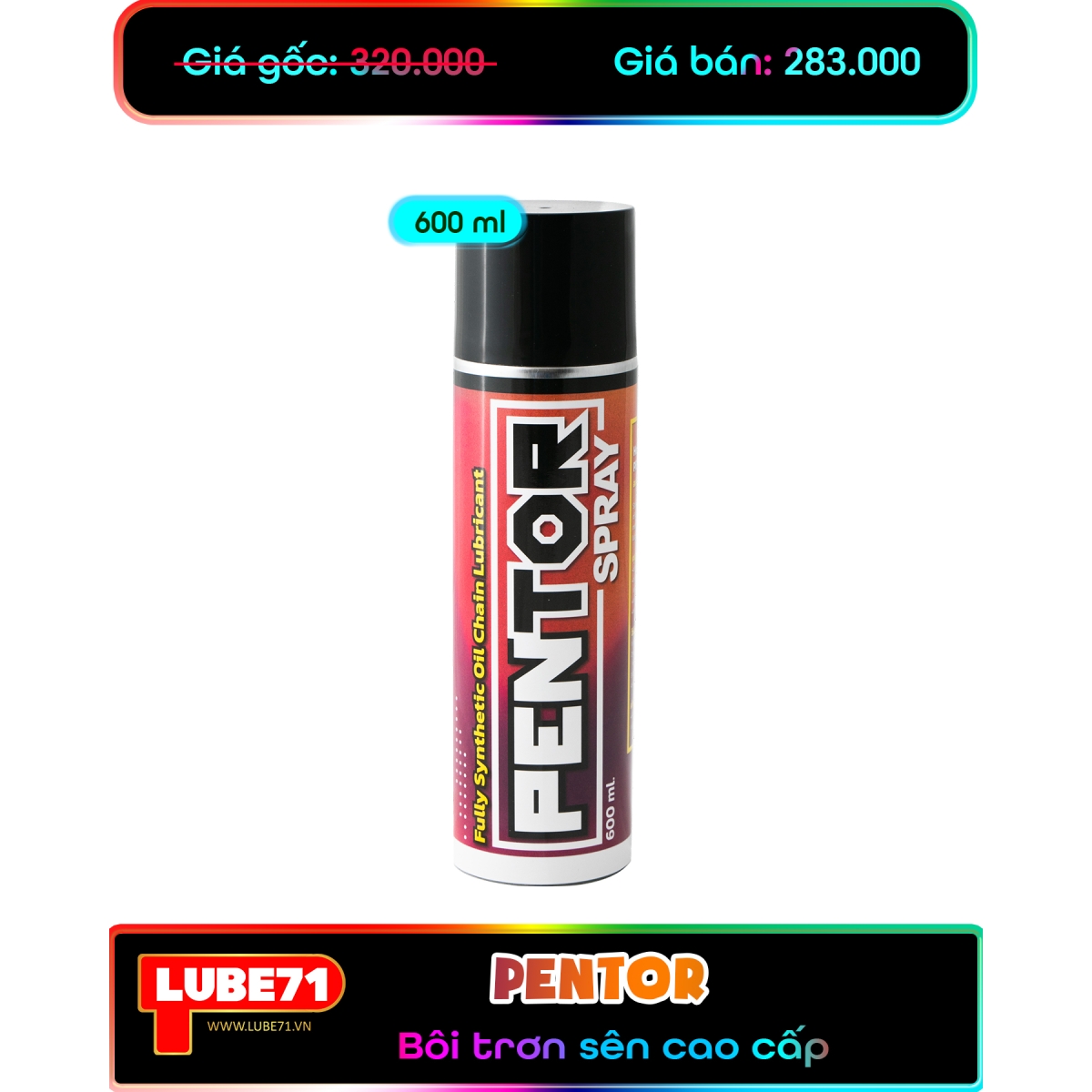 PENTOR - Dưỡng Sên Cao Cấp Chống Văng, Bám Lâu Đến 500km