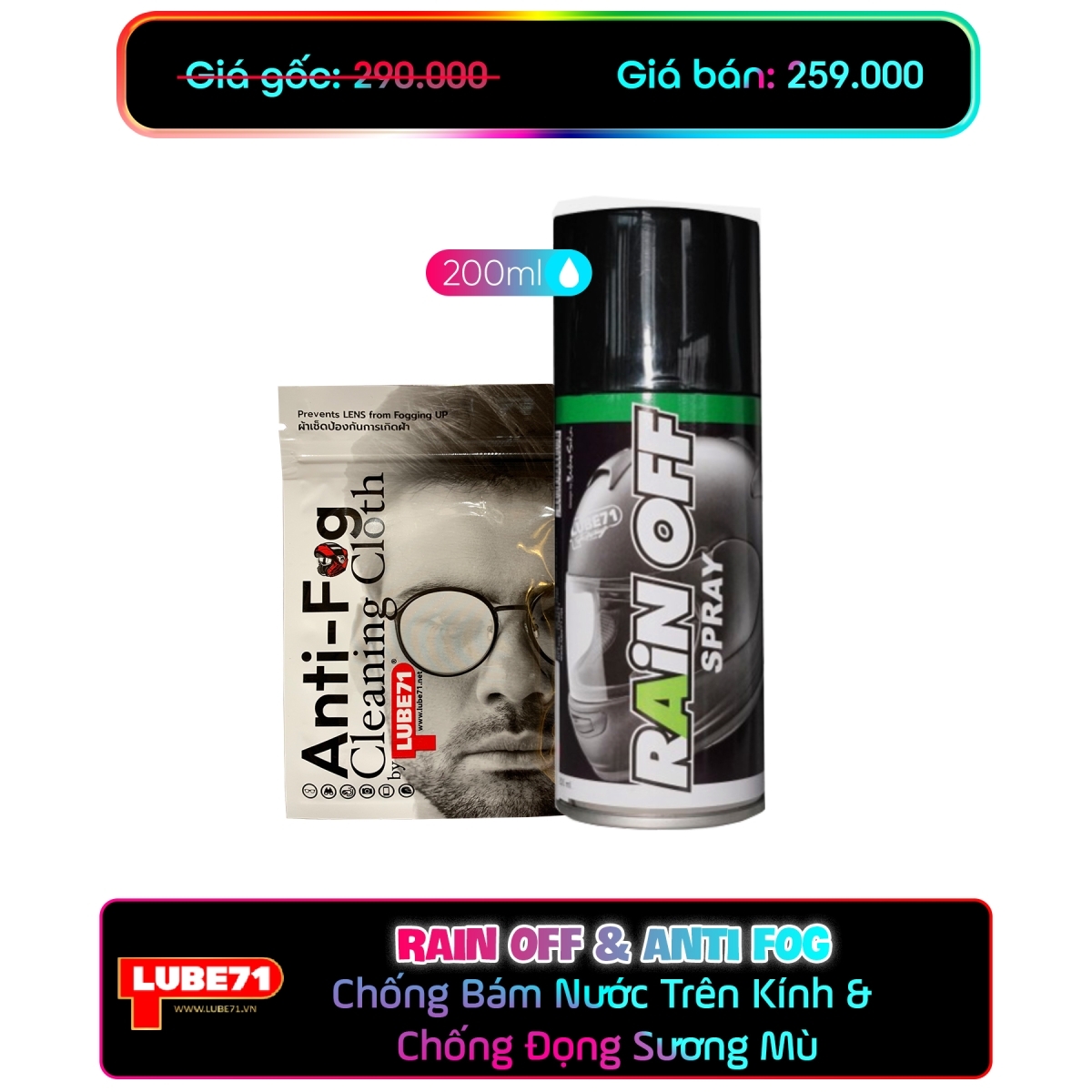 COMBO CHỐNG BÁM NƯỚC TRÊN KÍNH & CHỐNG ĐỌNG SƯƠNG